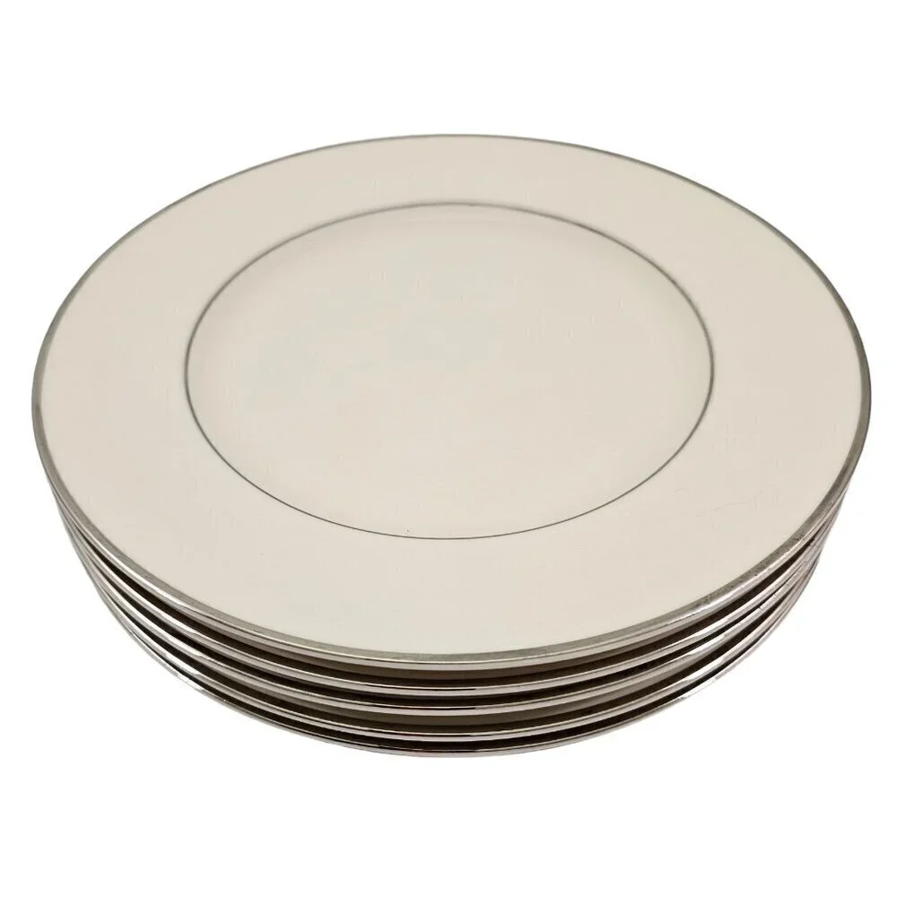 Royal Devon USA Simplicity Platinum 8 ¼” Salad Luncheon Plates – Set of 5